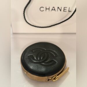 CHANEL Black Leather CC and Camilla Zipper Coin Pouch